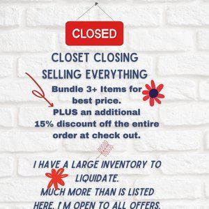 Closet Closing - Selling Everything